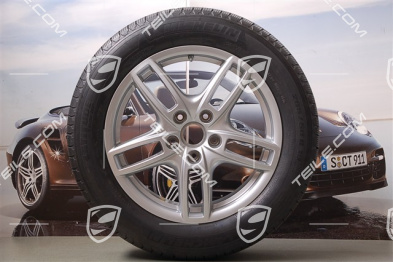 19" Cayenne Turbo Sommerräder Satz, 4x Felgen 8,5 J x 19 ET 59 + 4x Reifen 265/50 R 19 110Y XL, mit RDK