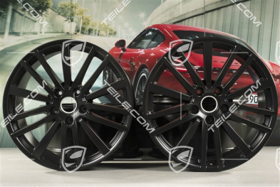 20-inch wheel rim set Panamera Design / GTS, 9,5J x 20 ET71 + 11,5J x 20 ET68, black satin matt