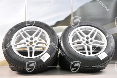 18" "Macan S" Winterräder Satz, Felgen 8J x 18 ET21 + 9J x 18 ET21 + NEUE Continental Winterreifen 235/60 ZR 18 + 255/55 ZR 18, mit RDK-Sensoren