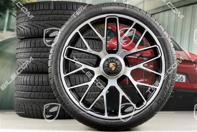 20" Turbo S Koła zimowe komplet do Turbo S, centralnie mocowane, felgi 8,5J x 20 ET51 + 11J x 20 ET59 + NOWE opony zimowe Pirelli Sottozero II 245/35 R20+295/30 R20, czujniki ciśnienia