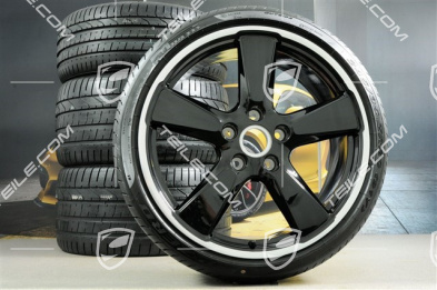 20-inch summer wheel set Sport Classic - black, 9J x 20 ET51 + 11,5J x 20 ET56, tyres 245/35 ZR20 + 305/30 ZR20, with TPM