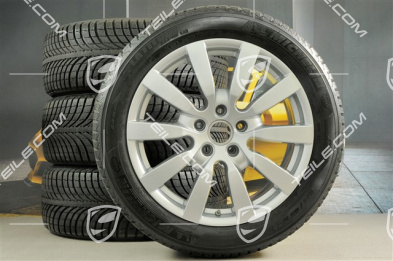 20-inch winter wheels set "Cayenne SportDesign II" facelift 2014->, rims 9J x 20 ET57 + NEW Michelin winter tyres 275/45 R20, with TPM