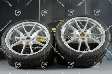 20" Komplet kół zimowych Carrera S (III), 8,5J x 20 ET51 + 11J x 20 ET70 + NOWE opony zimowe Michelin 245/35 ZR20 + 295/30 ZR20, z czujnikami ciśnienia RDK