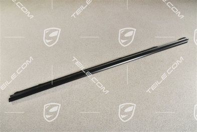 Trim strip / moulding / door shaft incl. seal, front, Black matte, L