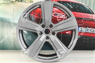 22-inch wheel rim set Cayenne Exclusive Design Sport, 10J x 22 ET48 +11,5J x 22 ET61, vesuvgrau