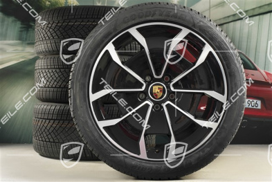 20" koła zimowe Turbo Aero Design, komplet, felgi 9J x 20 ET54 + 11J x 20 ET60, opony zimowe Goodyear 245/45 R20 + 285/40 R20