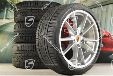 20"+21" koła zimowe Carrera S, komplet, felgi 8,5J x 20 ET53 + 11J x 21 ET66 + NOWE opony zimowe Continental 245/35 R20 + 295/30 R21, z czujnikami ciśnienia