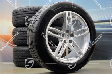 19-inch "Macan Turbo" summer wheels set, rims 8J x 19 ET21 + 9J x 19 ET21, summer tyres Continental 235/55 R19 + 255/50 R19, with TPMS
