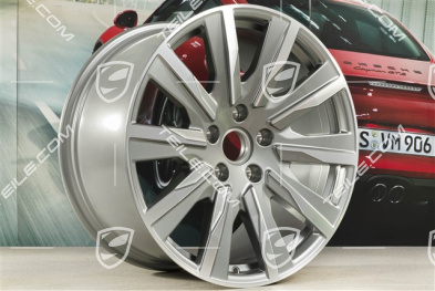 20-inch Taycan Tequipment Design wheel rim set, 9J x 20 ET54 + 11J x 20 ET60, platin silver