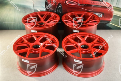 GT3RS Magnesium Leichtbau-Schmiederadsatz, Felgen 10J x 20 ET45 + 13J x 21 ET31, Pyrored