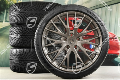 21-inch Panamera Exclusive Design Winter wheel set, wheel rims 9,5J x 21 ET71 + 10,5J x 21 ET71 + Michelin Pilot Alpin 5 winter tyres 275/35 R21 + 315/30 R21, Turbonit