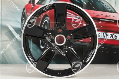 19" Felga Cayman S, 8J x 19 ET57, ramiona felgi czarne