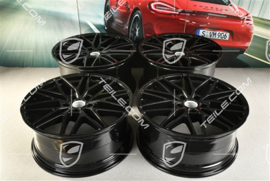 21-inch wheel rim set Cayenne RS Spyder Design, 11J x 21 ET58 + 9,5J x 21 ET46, black high gloss