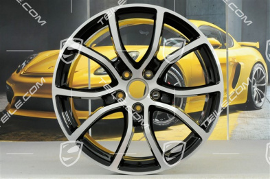 21" Felge Cayenne Exclusive Design, 9,5J x 21 ET46, Tiefschwarz Metallic