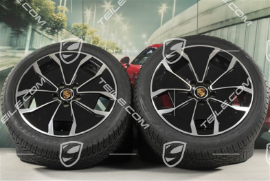 20" koła zimowe Turbo Aero Design, komplet, felgi 9J x 20 ET54 + 11J x 20 ET60, opony zimowe Goodyear 245/45 R20 + 285/40 R20