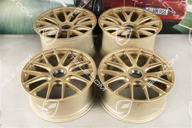 20"+21" GT2RS/GT3RS Magnesium zestaw/komplet felg, felgi 9,5 J x 20 ET50 + 12,5 J x 21 ET48, Aurum satynowy półmat