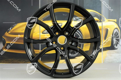 21-inch wheel rim set Cayenne Exclusive Design, 11J x 21 ET58 + 9,5J x 21 ET46, black satin-mat