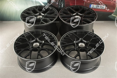 20+21-inch wheel rim set RS Spyder, rims: front 8,5J x 20 ET53 + rear 11,J x 21 ET67, black satin matt