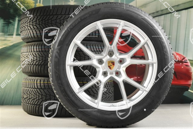 20" koła zimowe Cayenne S, komplet, felgi 9J x 20 ET50 + 10,5J x 20 ET55 + NOWE opony zimowe Hankook Winter i*eveo 3X, 255/55 R20 + 295/45 R20, z czujnikami ciśnienia