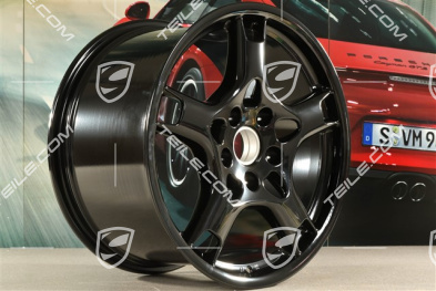 19" Felge Carrera S, BBS, 11J x 19 ET67, schwarz hochglanz
