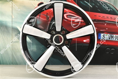 20+21-inch wheel rim set Turbo Exclusive Design, rims: front 9,5J x 20 ET44 + hinten 12J x 21 ET70, black high gloss