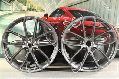 22" felgi GT, komplet, 10J x 22 ET48 + 11,5J x 22 ET52, Vesuvgrau