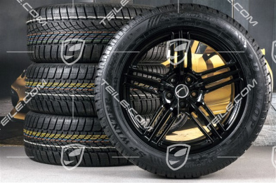 19-inch "Macan Design" winter wheels set, rims 8J x 19 ET21 + 9J x 19 ET21 + Dunlop winter tyres 235/55 R 19 + 255/50 R 19, with TPMS, black high gloss