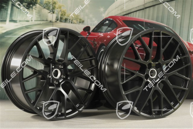 21" komplet felg RS Spyder, 9,5J x 21 ET27 + 10J x 21 ET19, czarny półmat