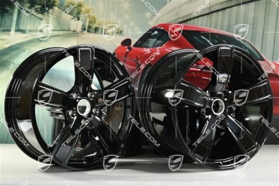 20" Felgensatz Carrera Sport, 8,5J x 20 ET57 + 10,5J x 20 ET51, schwarz hochglanz