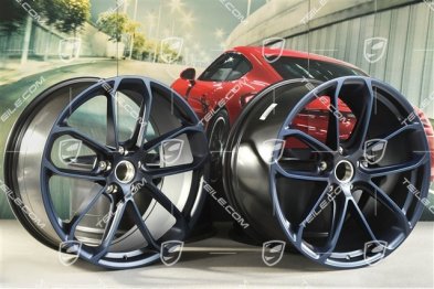 22" GT Felgensatz, Felgen 10,5J x 22 ET49 + 11,5J x 22 ET52, tiefseeblau perleffect