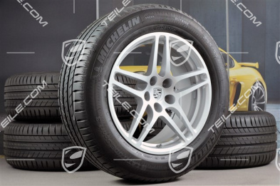 18-inch "Macan S" summer wheel set, rims 8J x 18 ET21 + 9J x 18 ET21, Michelin Latitude Sport tyres 235/60 ZR 18 + 255/55 ZR 18, with TPMS