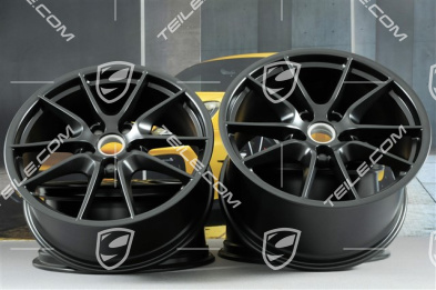 20" Carrera S III wheel rim set, 8,5J x 20 ET51 + 11J x 20 ET52, satin black matt