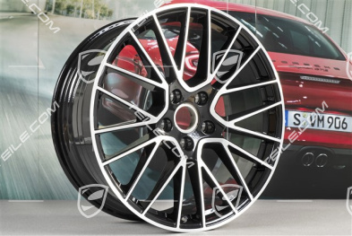 21-inch wheel rim, Cayenne RS Spyder, 9,5J x 21 ET46, black high gloss