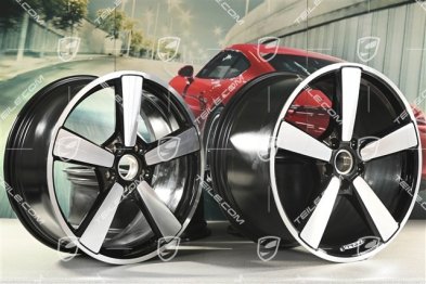 20"+21" Carrera Classic Felgensatz, Felgen 8,5J x 20 ET50 + 11,5J x 21 ET79, schwarz hochglanz