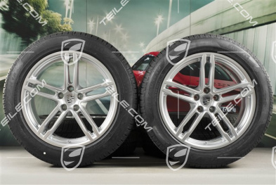19" "Macan Sport" Winterräder Satz, Felgen 8,5J x 19 ET21 + 9J x 19 ET21 + NEUE Pirelli Winterreifen 235/55 R19 + 255/50 R19, mit RDK-Sensoren