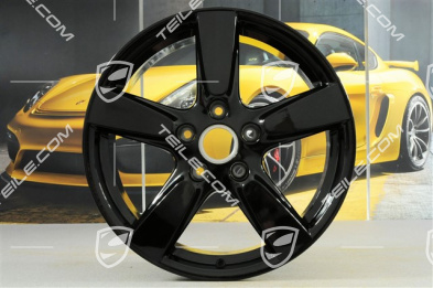 19" Cayman S Felgensatz, 8J x 19 x ET 57 + 9,5J x 19 x ET 45, schwarz hochglanz