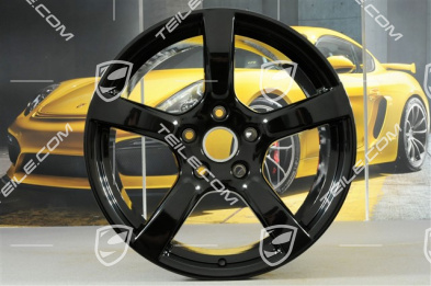 19" Cayman S Felgensatz, 8J x 19 ET57 + 10J x 19 ET45, schwarz hochglanz