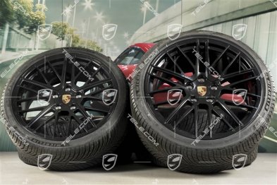 20"+21" Turbo V Winterräder Satz, Felgen 8,5J x 20 ET40 + 11J x 21 ET66 + NEUE Winterreifen 245/35 R20 + 305/30 R21