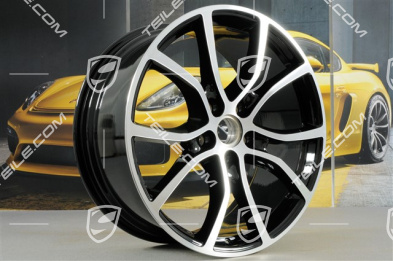 21" Felge Cayenne Exclusive Design, 9,5J x 21 ET46, schwarz hochglanz
