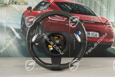 PDK, Multifunction steering wheel, heated, leather and CARBON, black