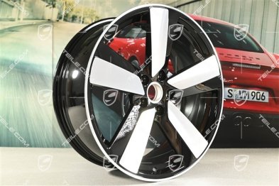 22" Macan Sport wheel rim, 9J x 22 ET29, black high gloss
