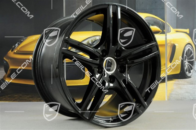 20-inch wheel rim set Panamera Turbo, 9,5J x 20 ET71 + 11,5J x 20 ET68, black high gloss
