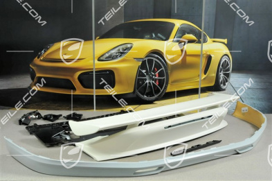 Aero Kit Cup Stoßstange vorne + Aero Kit CUP Frontspoiler + Heckspoiler mit Flügel, mit Löcher für Scheinwerferreinigungsanlage und ParkAssistant (PDC)