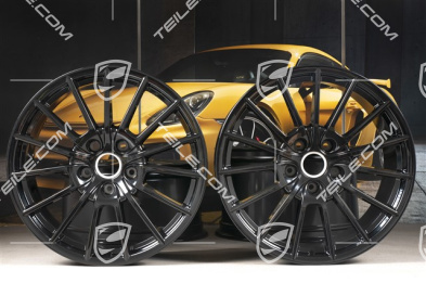 20" Komplet felg Panamera Sport, 2 x 9,5J x 20 ET 65 + 2 x 11,5 J x 20 ET 63, czarne