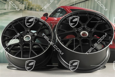20+21" Felgensatz RS Spyder, Felgen: vorne 8,5J x 20 ET53 + hinten 11,5J x 21 ET67, schwarz seidenmatt