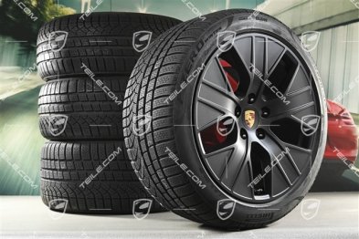 20-inch Turbo Aero winter wheel set, rims 9J x 20 ET54 + 11J x 20 ET60 + NEW Pirelli winter tyres 245/45 R20 + 285/40 R20, black satin matt