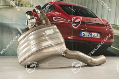 4,0L, Nachschalldämpfer, ohne Endrohr, L