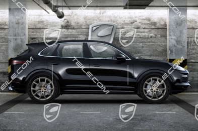21" Cayenne Exclusive Design Sommerräder Satz, Felgen 9,5J x 21 ET46 + 11,0J x 21 ET58 + Pirelli P Zero Sommerreifen 285/40 R21 + 315/35 R21, mit RDK-Sensoren, Platinum-Seidenmatt