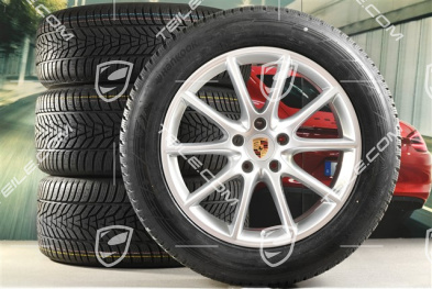 20-inch Cayenne Design winter wheel set, rims 9J x 20 ET50 + 10,5J x 20 ET55 + NEW Hankook winter tyres 255/55 R20 + 295/45 R20, with TPMS