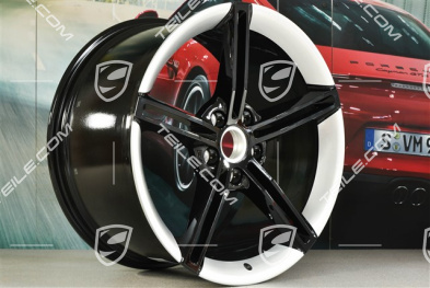 21" Felga Mission E Design, 11,5J x 21 ET66, srebrnobrylantowy + czarny wysoki połysk